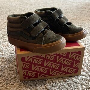 Vans Kids High-Top Sneakers - Dark Green and Brown